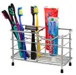 AONTAN ENTERPRISE Steel Toothbrush Holder For Bathroom Wall Steel Toothbrush Stand Brush Stand For Wash Basin (6 mm Wire)