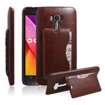 EXCLESIOR Asus ZenFone 2 Laser ZE550KL Brown Shockproof, Card Slot, Kickstand, Leather Back Cover