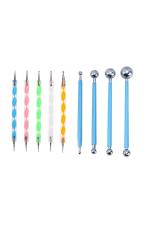 Oytra Multicolour Ball and Acrylic Dotting Tool Set Embossing Stylus for Clay Pottery Ceramic Nail Art and Polymer Clay 9 Piece