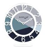 Random Contemporary 8 Inches Plastic Wall Cum Table Clock for Home / Office, (White Frame)