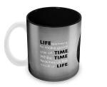 Jiya EnterpriseTuelip Multicolor Ceramic Mug Life Teaches Us Quotes About Life Tea And Coffee Mug - 350 ML