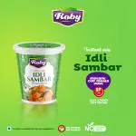 Roby Instant Idli Sambar Ready-To-Eat Instant delicious Idli Sambar - 100% Vegetarian and Delicious - 90 Gram Pack of 6