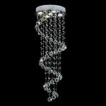 HONEY WOLF hw Spiral Shape Crystal Chandelier for Living Room, Office, mall (3k Light) (Height 6 Foot)