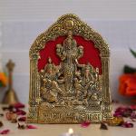 Webelkart Premium Metal Laxmi Ganesha Saraswati Idol Statue Murti for Home and Pooja Decor| Lakhsmi Ganesha Idol Diwali Decorations and Pooja Room| Diwali Gifting Items | Diwali puja (8 Inches, Gold
