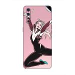 GADGETSWRAP Printed Vinyl Skin Sticker for Oppo F15 - Spider Girl Black