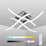 Verilux 24W Modern Curved Design LED Ceiling Lamp with Remote Control