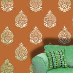 SUPER PAINT BRUSH Reusable Wall Stencil, for Home, Office Wall Decoration (16 inch x 24 inch) (Beautiful Design)