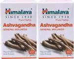 Himalaya Pure Herbs Ashwagandha (2 Packs, 60 Tablets in Each Pack)