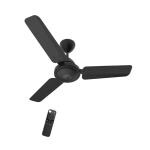 Atomberg Efficio 3 Blade 900 mm BLDC Motor, Remote Control Ceiling Fan with LED Lights, Matt Black