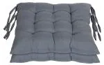 Kuber Industries Grey Microfiber Chair Pad Cushion(45 x 45 cm) (pack of 2)