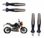 WANGSALES KTM Sleek Pencil Type Amber 9 LED Indicators Turning Signal lamps Blinkers Bulb Set of 4