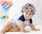 Pseudo Baby Infant Toddler Helmet, No Bump Safety Head Cushion Bumper Bonnet Adjustable Protective Multi Printed Cap Child Safety Headguard Hat for Running Walking Crawling Safety Helmet for Kids