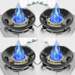 ToYooZe Pack Of 4 Gas Saver Burner Stand | Windproof Gas Stand for Gas Chula Stand | Gas Saver Jali | Stove Protector and Washable Stand
