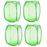 Winner Green Plain Nylon Rectangular Foldable Laundry Basket 36x36x58 cm Pack Of 4 (PNLB118-04)