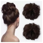 Asfly Effortless Hairstyles with Hair Buns,Beautiful bun | Hair Buns for Every Occasion | hair rubber juda for party and marriage Black PCS-1