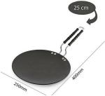 RBGIIT Hard Anozied Roti Paratha Phulka Tawa, 27.5 cm Diameter with Riveted Sturdy Handle - 5.25 mm Thickness, RC-42
