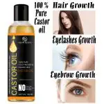 GlowOcean Cold-Pressed 100% Pure Castor Oil - For Hair Growth | castor oil | castor oil for eyebrows