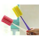 Pindia 3 Pc Multicolor Handy Sponge Brush Glass Cup Baby Bottle Cleaner