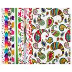 Lakeer A4 Printed Decorative Paper 80 GSM Thick Pack of 40 (10 Designs X 4 pcs Each) Sheets Printed for Origami, Scrapbooking, Hobby Crafts, Project Work, etc.