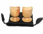 WITSOUL Neem Wood Eye Wash Cups - Ayurvedic Healing with Effective Eye Rinse Cleansing - Organic and Comfortable (SETOF 2)