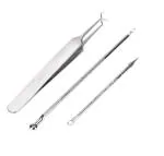 Beauté Secrets Acne Extractor Kit, Blackhead Tweezers and Needle, Pimple Remover tools