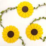 SPECIALYOU.IN aesthetic room decor items for bedroom, wall hanging, home decor items, artificial sunflower, set of 3 vines