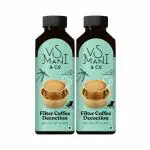 VS Mani & Co Filter Coffee Decoction - Strong and Aromatic | Authentic South Indian Flavour | Pack of 2 x 220ml | 440 ml
