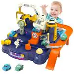 PATPAT Kids Race Track Car Space Adventure Toys with 2 Mini Cars,Toddler Toys ParentChild Interactive Car Playsets,Pre Educational Learning Toy Puzzle Car Gift for 38 Years Old Boys Girls