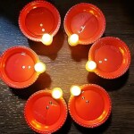 QinPin LED Water Diya Lights Magic Sensor Flameless Smokeless Eco-Friendly Diwali Decor for Home, Pooja, and Festival Celebrations (Pack of 6)