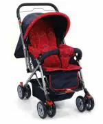 PLUS ONE the kids Store Pram and Stroller (Red)