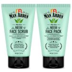 Man Arden Anti Acne Neem Face Pack, Face Scrub, 100g Each (Pack Of 2)