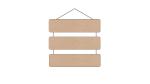 Vibhansh Creations DIY Embellishmentr Wall Hangings MDF Rectangle Shape Plaques with Rope Set of 3 Plaques for Home Decoration (Each Plaque Size is 11x3.0 Inches) Thickness 3.2mm (Rectangle)