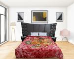RIAN Super Soft 8kg Floral Design Blanket for Double Bed (Multi Color) Burburry Red
