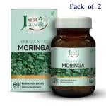 Just Jaivik Organic Moringa Tablets 600mg 60 Tablets (Pack of 2)