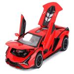 KTRS ENTERPRISE Diecast Lamborgini Sian 1:24 Alloy Sports Car Openable Doors Vehicle Models Toys for Kids Lamborghini Sian Die-cast Model Car with Sound and Light Pull Back Collection Toy Car for Boys