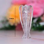Crystal Divine Clear Quartz Angel Figurines and Statues For Home Decor Items & Decorative Items Crystal Angel Statue Set Crystal Angel Set Angel Wings Angel Crystal Statue For Spritual Item 3 Inch