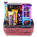 SurpriseForU Creamy Dairy Milk Silk , Dark Fantasy With Designer Basket Gift | Chocolate Gift | Chocolate Basket Hamper | 783