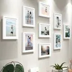 CDM Wood Personalized, Customized Gift Best Friends Reel Photo Collage gift for Friends, BFF with Frame, Birthday Gift,Anniversary Gift Wall (White, 9 Photo(s), 6