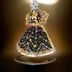 My God Gift - A promise of Quality Navratri Special, MATA Rani Vastra, Devi MATA Poshak, Durga MATA Dress, Radha Rani KALI MATA DRESS, Made of Silk Cloth (4 Inch, BLACK )