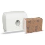 Kimberly-Clark White Paper Multifold Hand Towel Dispenser With Multifold Paper Towels (Combo Of 2)