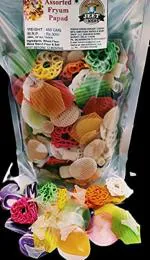 JEETBYKSHS Assorted Fryums Papad Mix Imported Multicolor, Kids Snacks 400 Grams