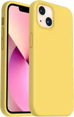 Speeqo Silicone Yellow Back Cover For Apple Iphone 13