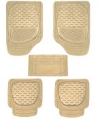 Kozdiko Beige Car Mats For Datsun Go Plus (Pack of 5)