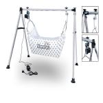 MamaLaps Dreamtim Automatic Baby Cradle Kit | SS Folding Cradle Kit | Mild Steel Automatic Ghodiya Kit (Black) (Cradle not Included)