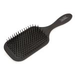 Scarlet Line Professional Large Paddle Hair Brush with Matte Finish Handle Natural Air Cushion, Ball Tip Nylon Bristles for Detangling n Styling_Black
