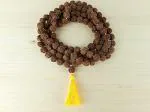 Feel Touch Mart Certified Original Rudraksha Mala (Brown, 9-10mm) with Certificate for Wearing and Japa Mala