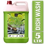 BLISS & BLUSH Dishwash Liquid 5 Liter Green active salt, Refreshing, Antibacterial, Leaves no residue,Fast Cleaner for all types of Utensils