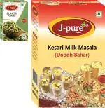 J-pure J Pure elaichi Powder (50 gm *Pack of 1) (50 g) + keasri milk masala (100 g)