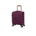 it luggage Bewitching-Purple-45cm Soft Suitcase Underseater Travel Bag 8 Wheel Trolley Cabin Bag with Shoe Pouch and Wet Pouch