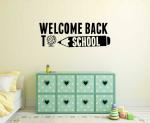 Lanstick Vinyl Black Welcome Back To School Self Adhesive Wall Sticker 24 inch